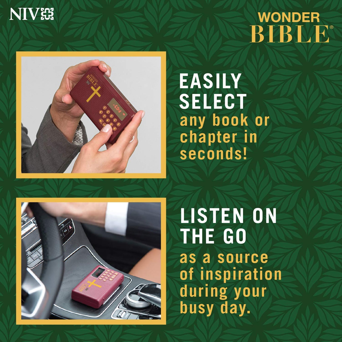 Wonder Bible NIV- The Audio Bible Player That You Can Listen to in English, New International Version, New & Old Testament as Seen On TV