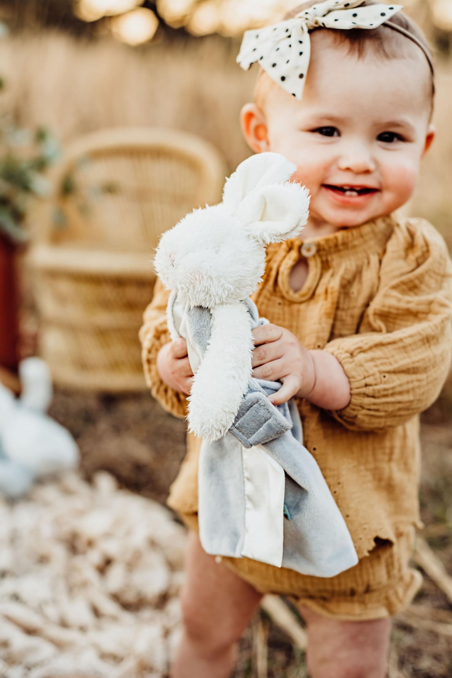 Bunnies by the Bay Bloom Bunny Bye Bye Buddy, Bunny Rabbit Stuffed Animal, Grady, 100106