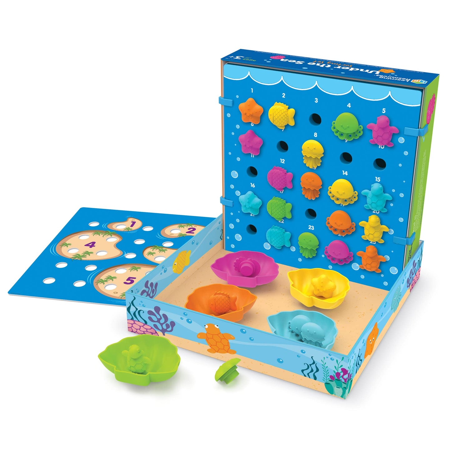 Learning Resources Under the Sea Sorting Set, Toddler Activities, Educational Toys Set, Color Teaching Toys, 44 Pieces, Age 3+