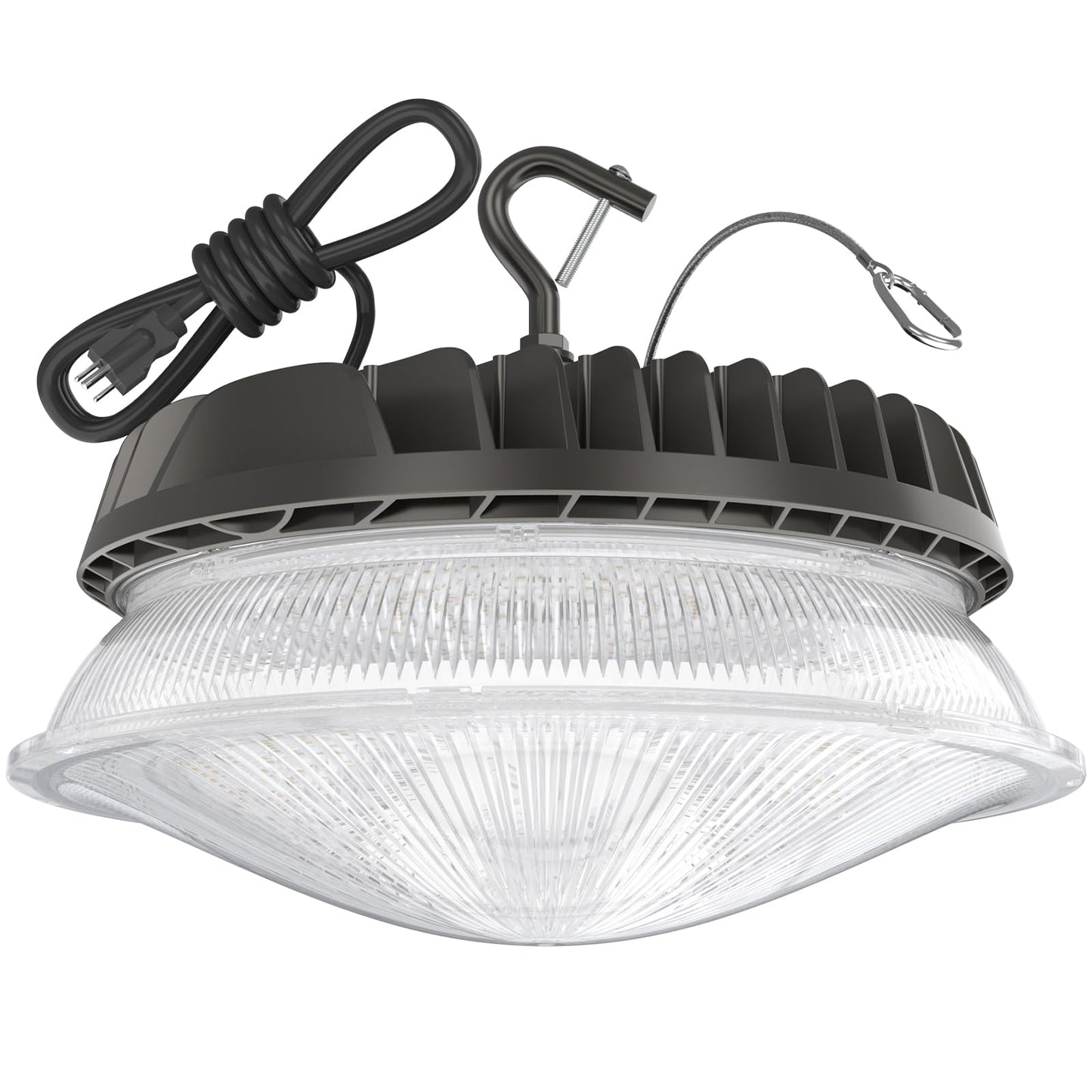 HYPERLITE UFO LED High Bay Light 200w 28000lm Shop Light 5000k Plug High Bay LED Lights for Commercial Bay Lighting 16-20ft Workshop Warehouse Factory Gym Barn ETL