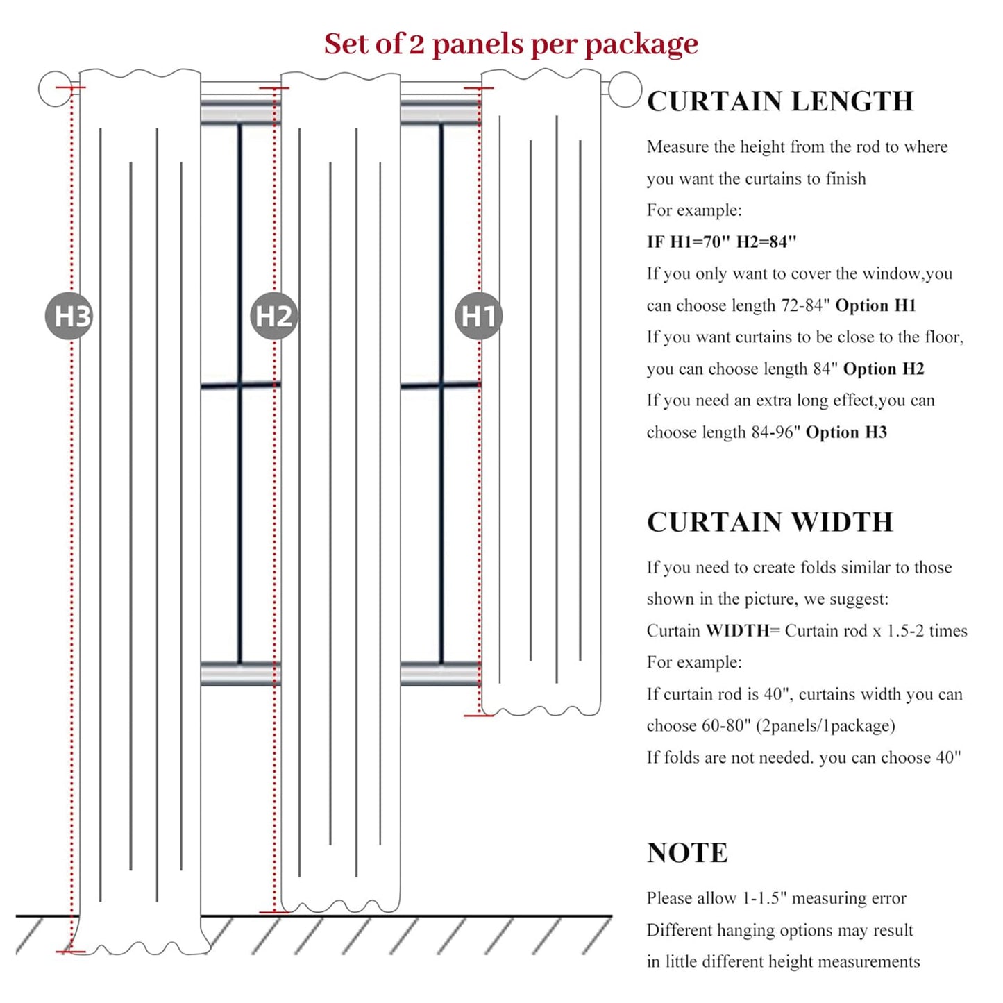 Blackout Curtains 70 Inches Extra Wide Natural Linen Curtains 84 Inch Length for Living Room, Pleated Farmhouse Bedroom Thermal Drapes for Winter Thick Window Energy Efficient 70"W x 84"L 2 Panels