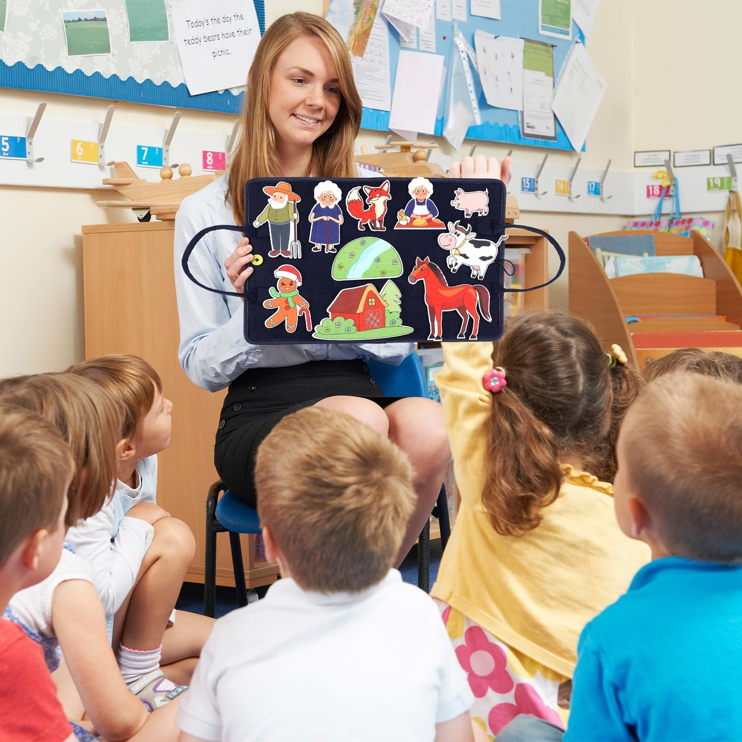 Windkream 12 Set Felt Board Stories Pieces Set Felt Animals Bible Fairy Tales for Preschool Animals Figures Flannel Board Stories for Toddlers Preschool Kindergarten Storytelling (Bible)