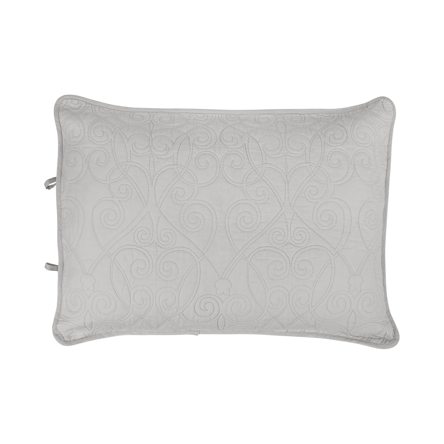 Laura Ashley Felicity Collection Quilt Set-100% Cotton, Reversible, All Season Bedding with Matching Sham(s), Pre-Washed for Added Softness, Queen, Soft Grey