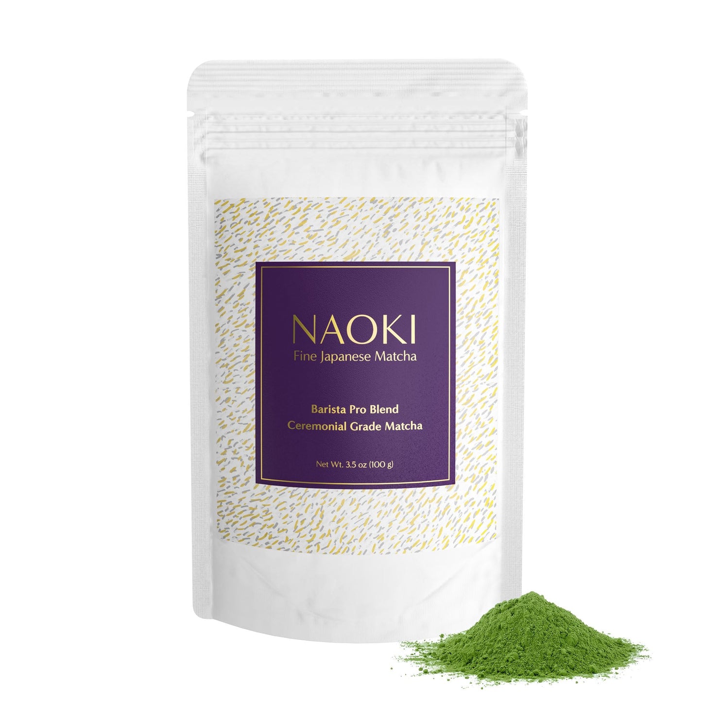 Naoki Matcha Barista Pro Blend Ceremonial Grade Matcha - Authentic Japanese First Harvest Ceremonial Grade Matcha Green Tea Powder from Japan (100g / 3.5oz)