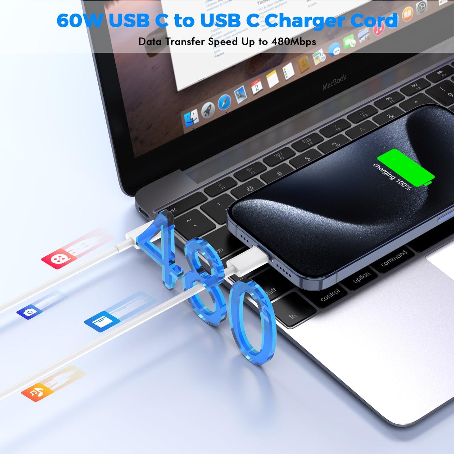 USB C Charger for MacBook Air MacBook Pro 13 14 15 16 inch,M1 M2 M3 Apple Laptop Charge,2Pack 30W USBC Power Adapter,Compatible with iPad,iPhone 15 Pro Max,10FT Extra Long Cable mac Book pro,iPad Pro