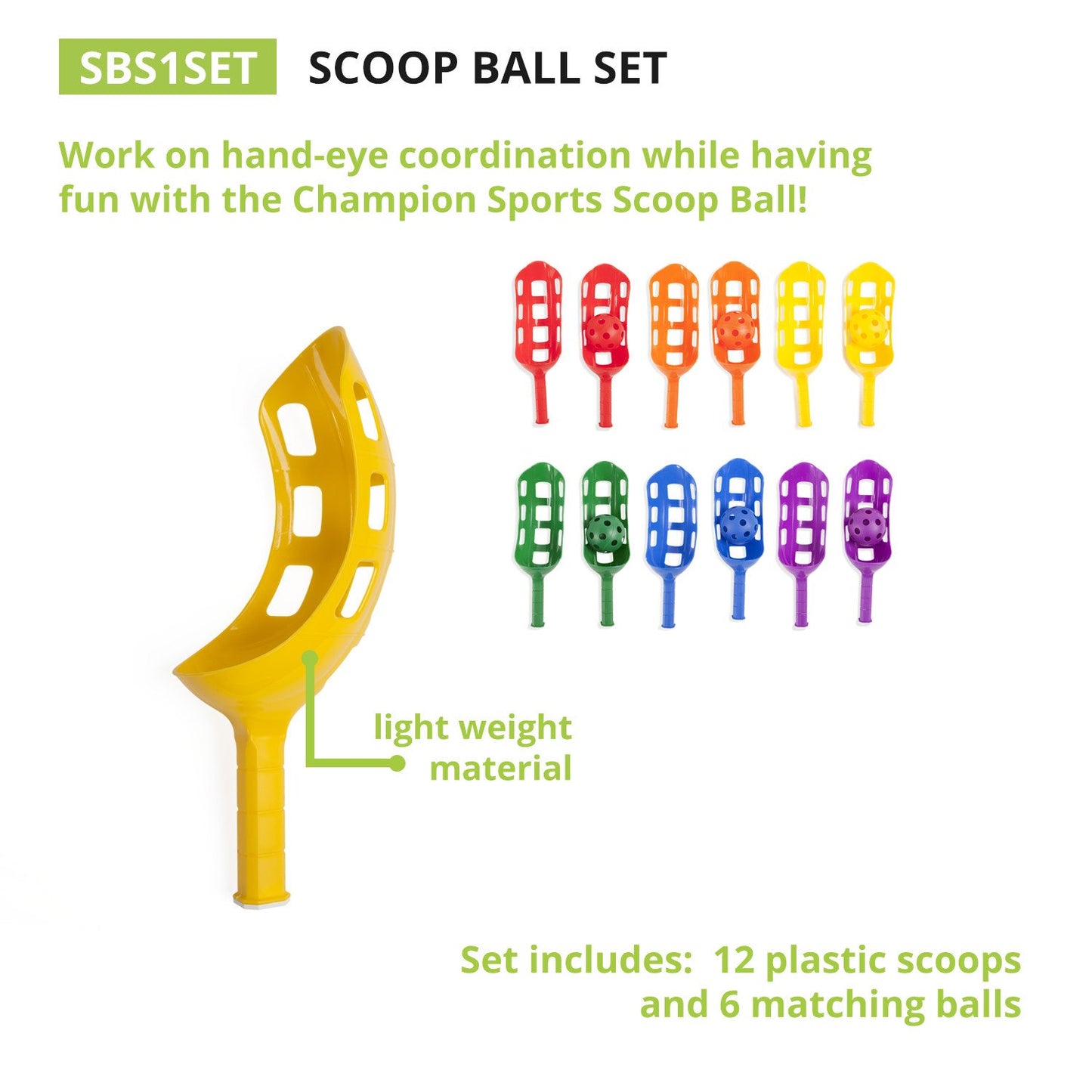 Champion Sports Scoop Ball (Set of 6)