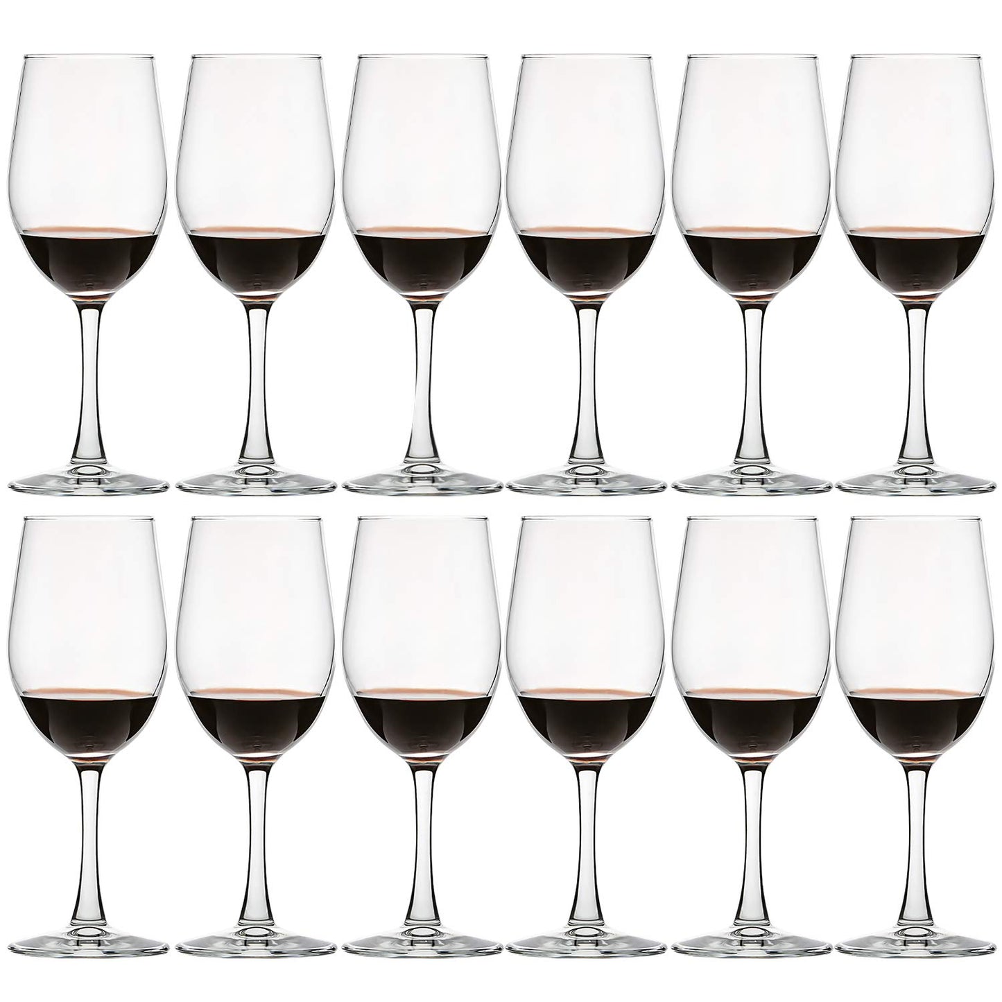 UMI UMIZILI 12 Ounce - Set of 12, Classic Durable Red/White Wine Glasses For Party