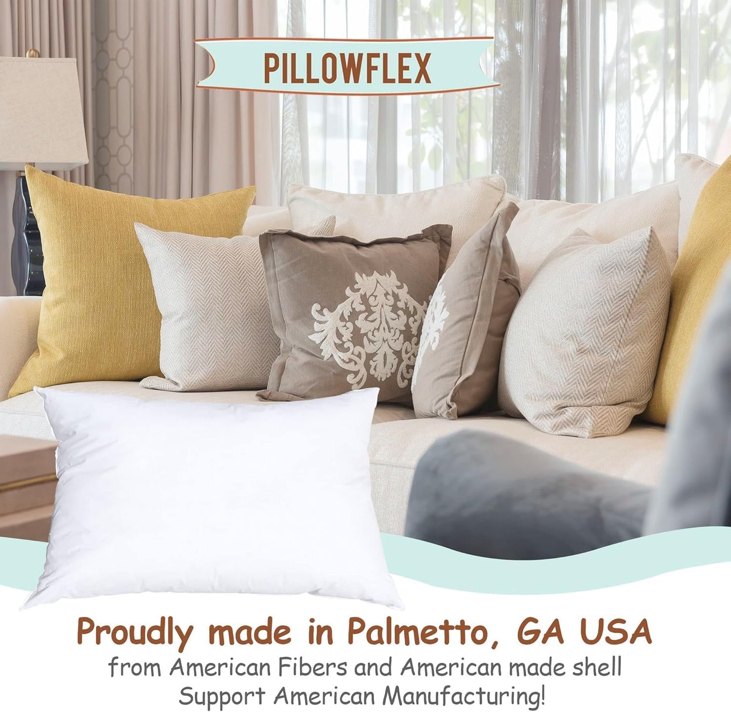 Pillowflex Synthetic Down Pillow Insert - 12x28 Down Alternative Pillow, Ultra Soft, Large Rectangle Body Sleeping Pillow, Lumbar, Long, Back - 1 Decorative Pillow Form