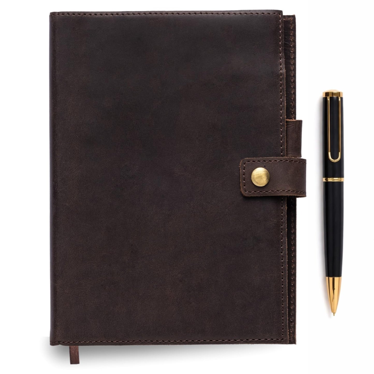 A5 Refillable Leather Journal for Men and Women with Pen, Leather Notebook, Bound Cover, Premium Writing Diary