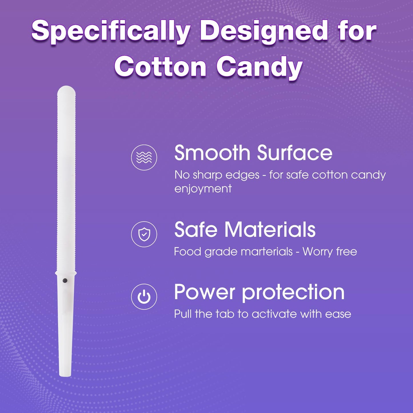 100 Pcs LED Cotton Candy Cones - Glowing Cotton Candy Sticks for Parties - Reusable & Waterproof Cotton Candy Holders - Vibrant Colors for Christmas, Birthdays & Events