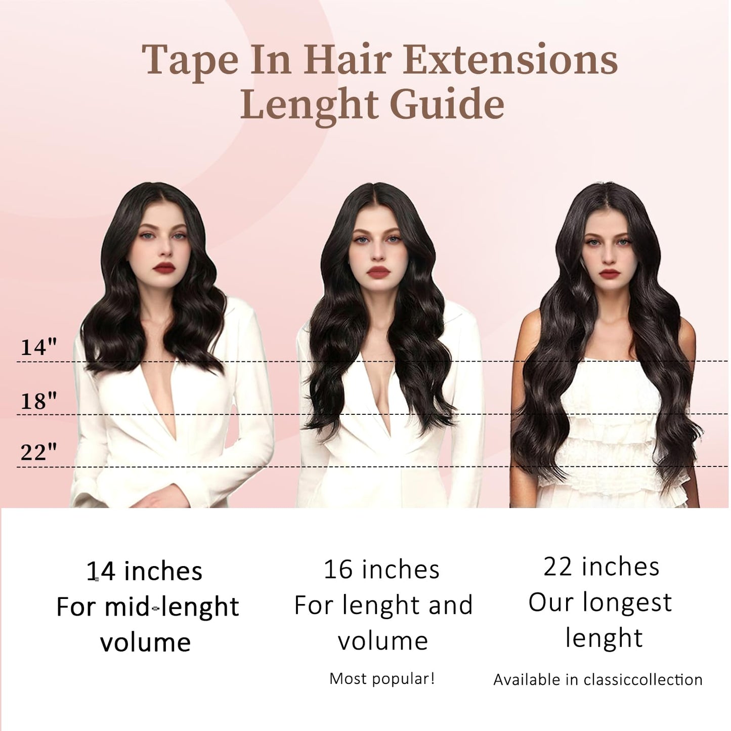 DNE Tape in Hair Extensions Real Human Hair 18 inches 20Pcs/50g/Pack Seamless #4 Medium Brown Dark Color Straight Invisible Double Sided Tape in Hair Extensions for Women/Girls Can Be Curled and Dyed