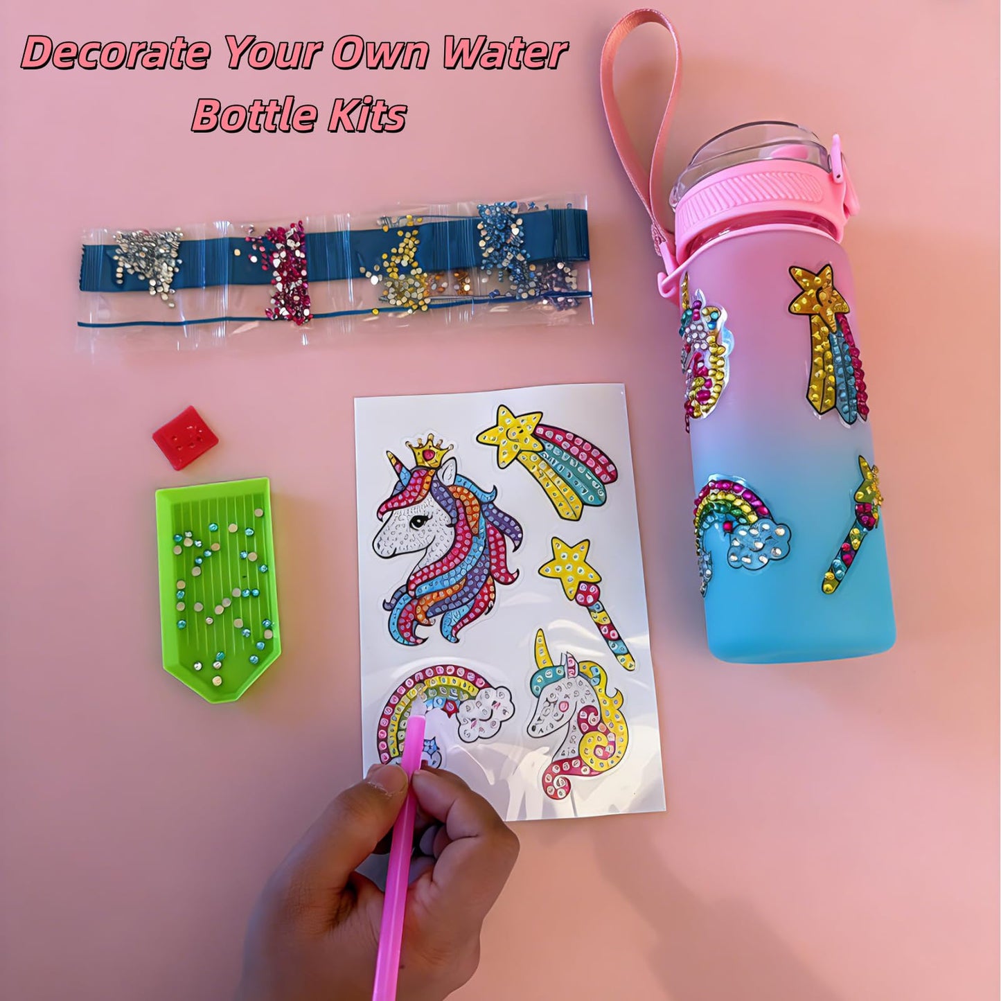 Runeaoys Easter Basket Essentials Stuffers for Girls Unicorn Toys Valentine Birthday Gifts with Prefilled Easter Eggs Stickers Glow in The Dark Blanket Bracelet Diamond Art Water Bottle Card Eye Mask