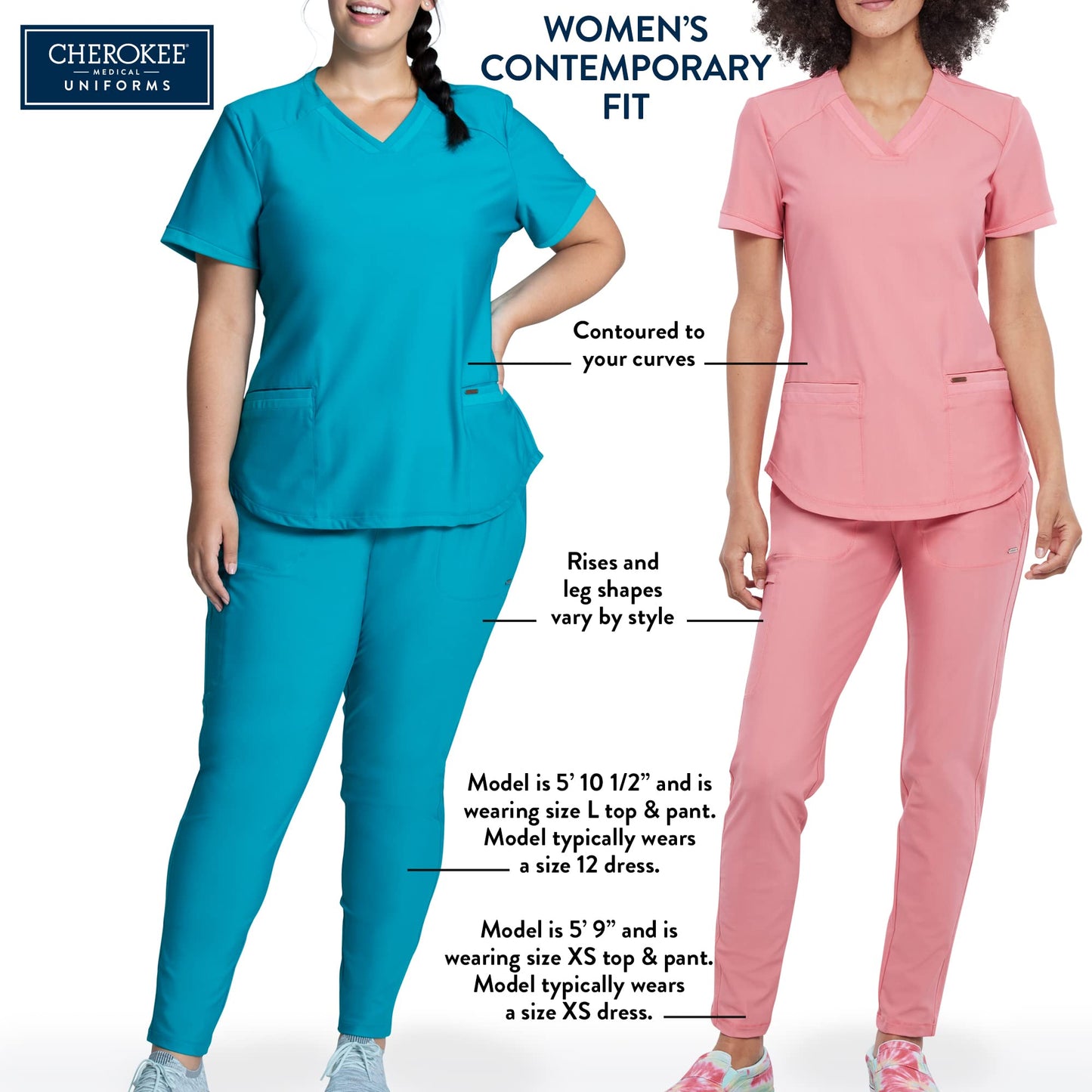 Cherokee Women's Scrub Pant with 360° Stretch & Moisture Wicking Fabric CK095, S, Black