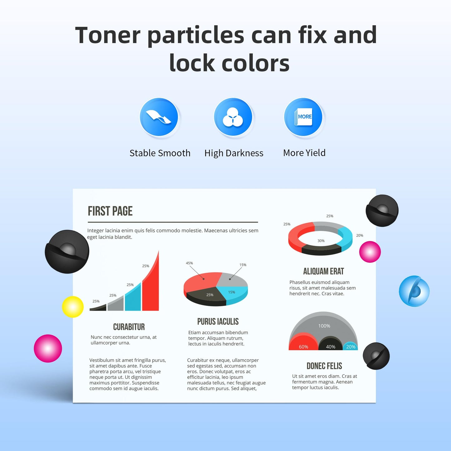 206A Toner Cartridges 4 Pack - M283cdw Toner Replacement for HP 206A HP 206X Toner Cartridges Work with HP Color Laserjet MFP M283fdw M283cdw M283fdn M282nw , Pro M255dw M283 | W2110A 206A Black