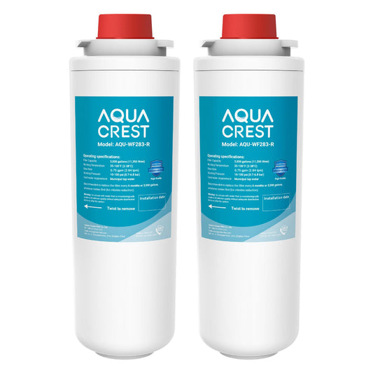 [WITH CHIP] AQUA CREST WF283-R Replacement for Elkay® 51300C, Compatible with Elkay® ezH20® and Halsey Taylor® Bottle Filling Stations, NSF/ANSI 42, Reduces Chlorine, Bad Taste & Odor, 2 Pack