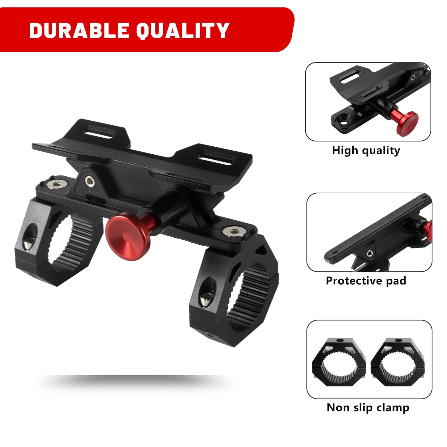 UTV Fire Extinguisher Mount Kit - Adjustable Quick Release Roll Bar Car Fire Extinguisher Bracket Holder for 1.75-2in Roll Bar ATV UTV Polaris RZR SXS Ranger Camper Jeep Can-Am Durable Aluminum Alloy