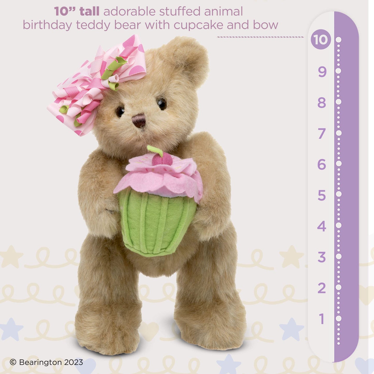 Bearington Sicky Vicky Get Well Soon Stuffed Animal Teddy Bear 10"