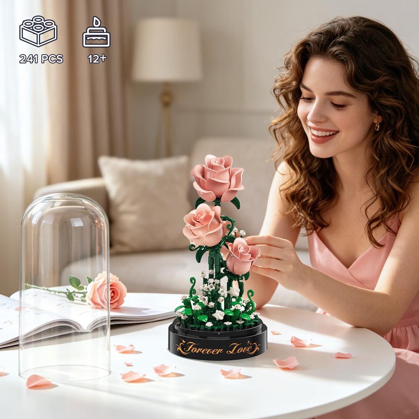 HiWEEGO Mini Flowers Building Set (Pink)