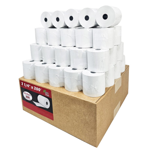 BuyRegisterRolls 2 1/4 x 200 Thermal Paper Rolls [Pack of 50 Rolls - 48 GSM] Citizen POS register printer : CBM 262, CBM 291 - POS/Cash Register Thermal Paper Rolls 2 1/4" x 200'