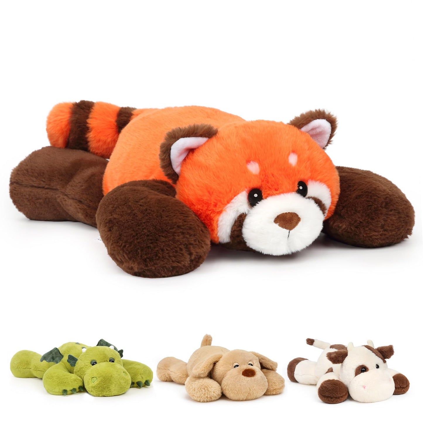 Mushymallow Weighted Red Panda Stuffed Animal Soft Weighted Plushes Cute Red Panda Plush Toy Birthday for Boys Girls Kids Adults
