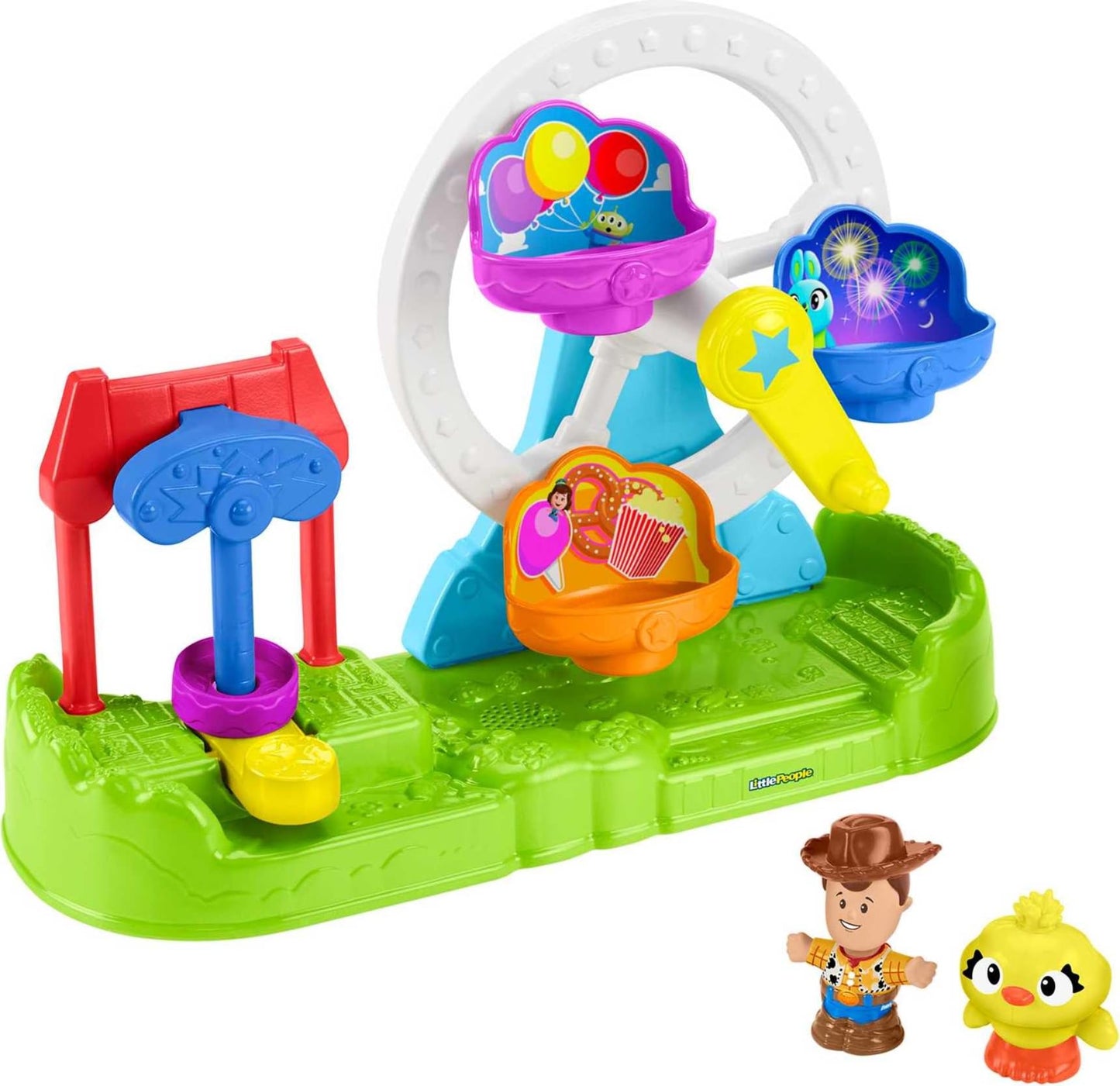 Fisher-Price Little People Toddler Toys Disney & Pixar Toy Story Ferris Wheel Playset with Woody & Ducky Figures for Kids Ages 18+ Months
