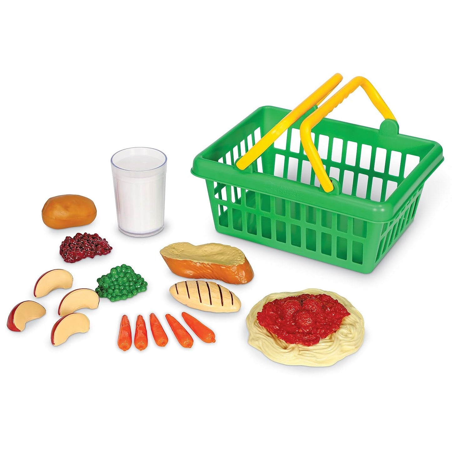 Learning Resources Healthy Dinner Basket, Pretend/Play Food, 19 Piece Set, Ages 3+ (LER7292)