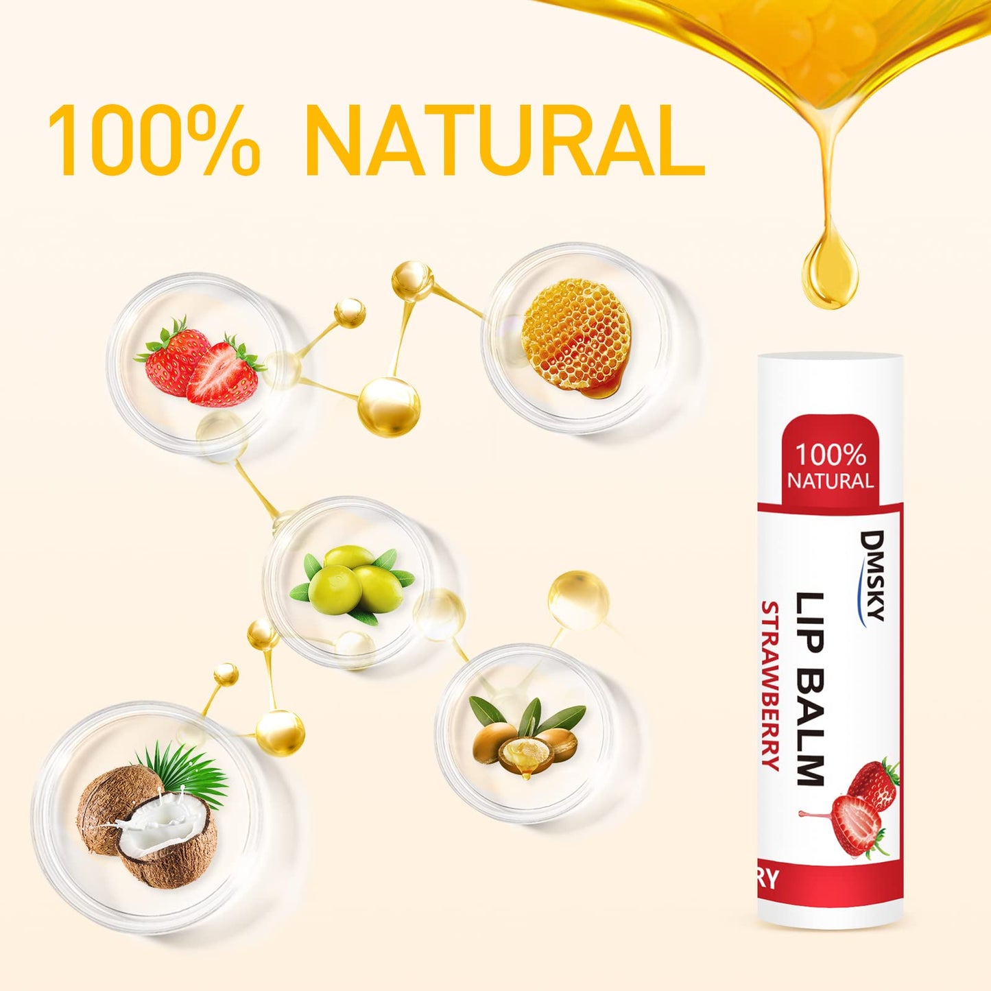 DMSKY 120 Pack Lip Balm, Natural Lip Balm Bulk with Vitamin E and Coconut Oil, Moisturizing Lip Balm for Chapped Lips, Bulk Lip Balm for Women-12 Flavors