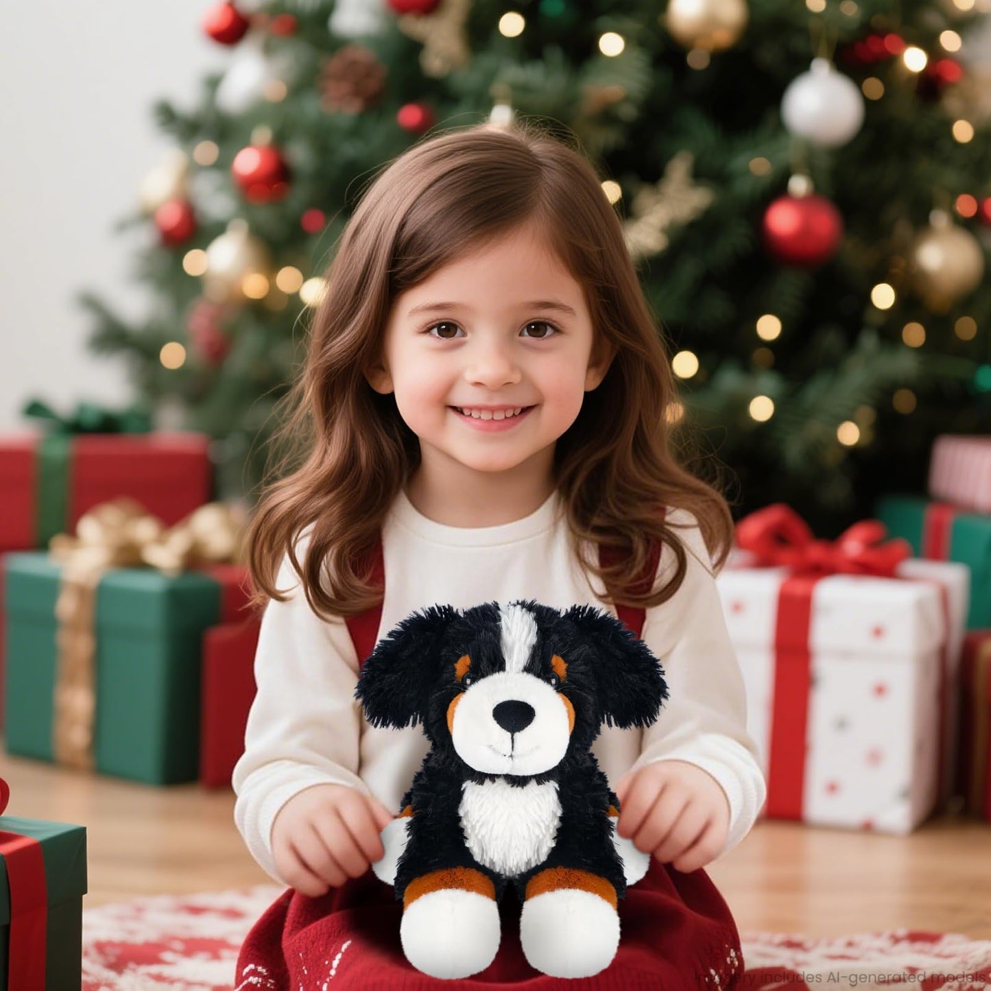 SuzziPals Heatable & Coolable Bernese Mountain Dog Stuffed Animal, Heating Pad Microwavable for Soothing & Relaxation, Lavender Scented Stuffed Dog Plush for Stress Relief, Black Puppy Plushie Gifts