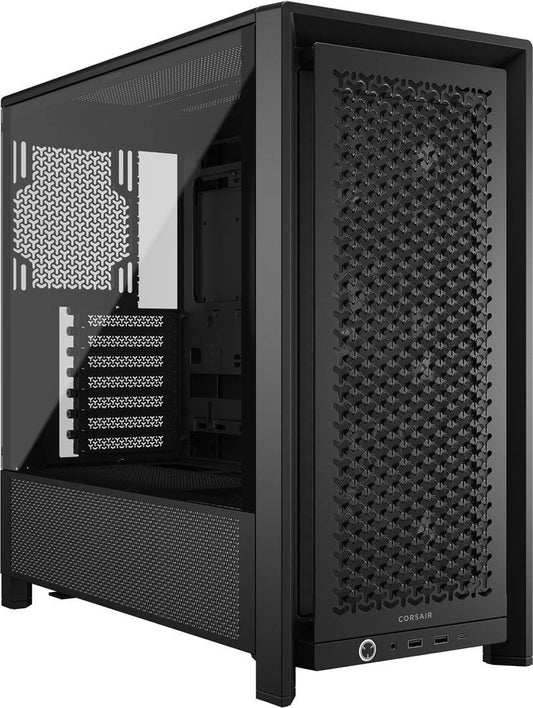 CORSAIR 4000D RS Frame Modular High Airflow Mid-Tower PC Case – 3X RS Fans – InfiniRail Mounting System – Fits Multiple 360mm Radiators – Reverse Connector Motherboard Compatible – Black