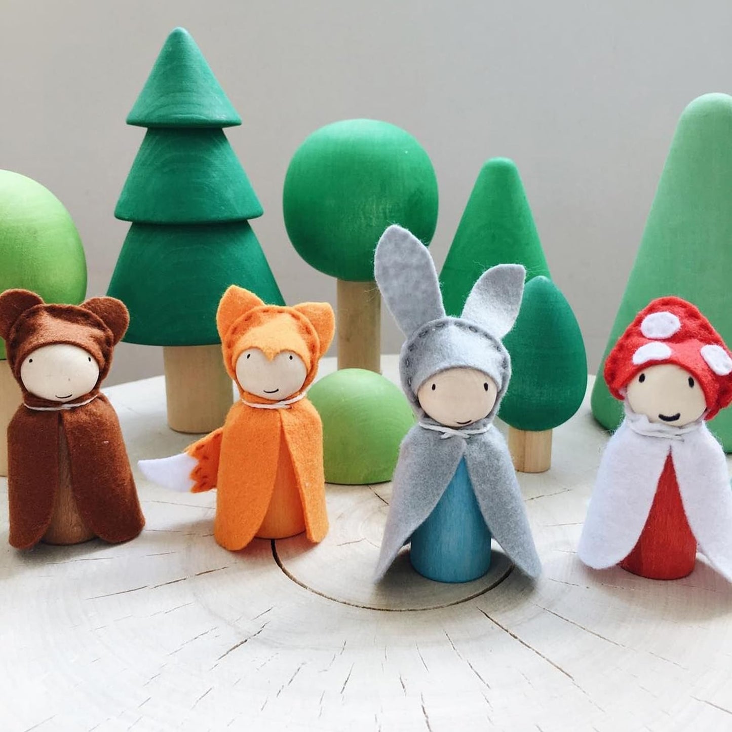 ABuff 100 Pack Unfinished Wooden Peg Dolls, Peg People Doll Bodies, 2 Inch Wooden Figures Decorative Peg Doll People for Painting, Peg Game, Craft Art Projects and Decoration, 50 Mom & 50 Dad Set