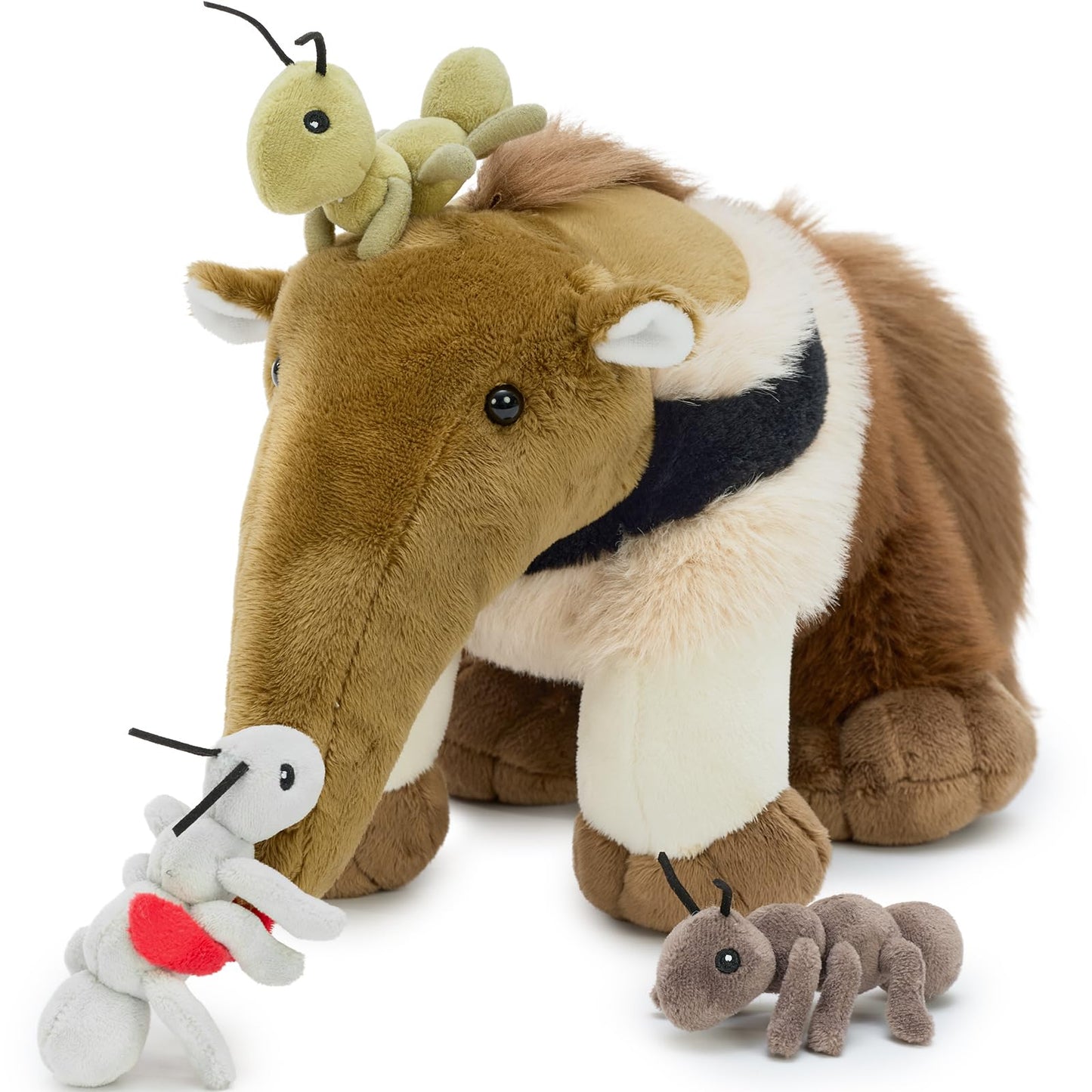 Muiteiur Anteater Plush with 3 Ant Plush