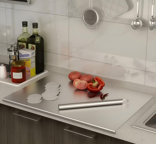 bscsqld Kitchen Stainless Steel Cutting Board (50 x 50cm / 19.7"L x 19.7"W)