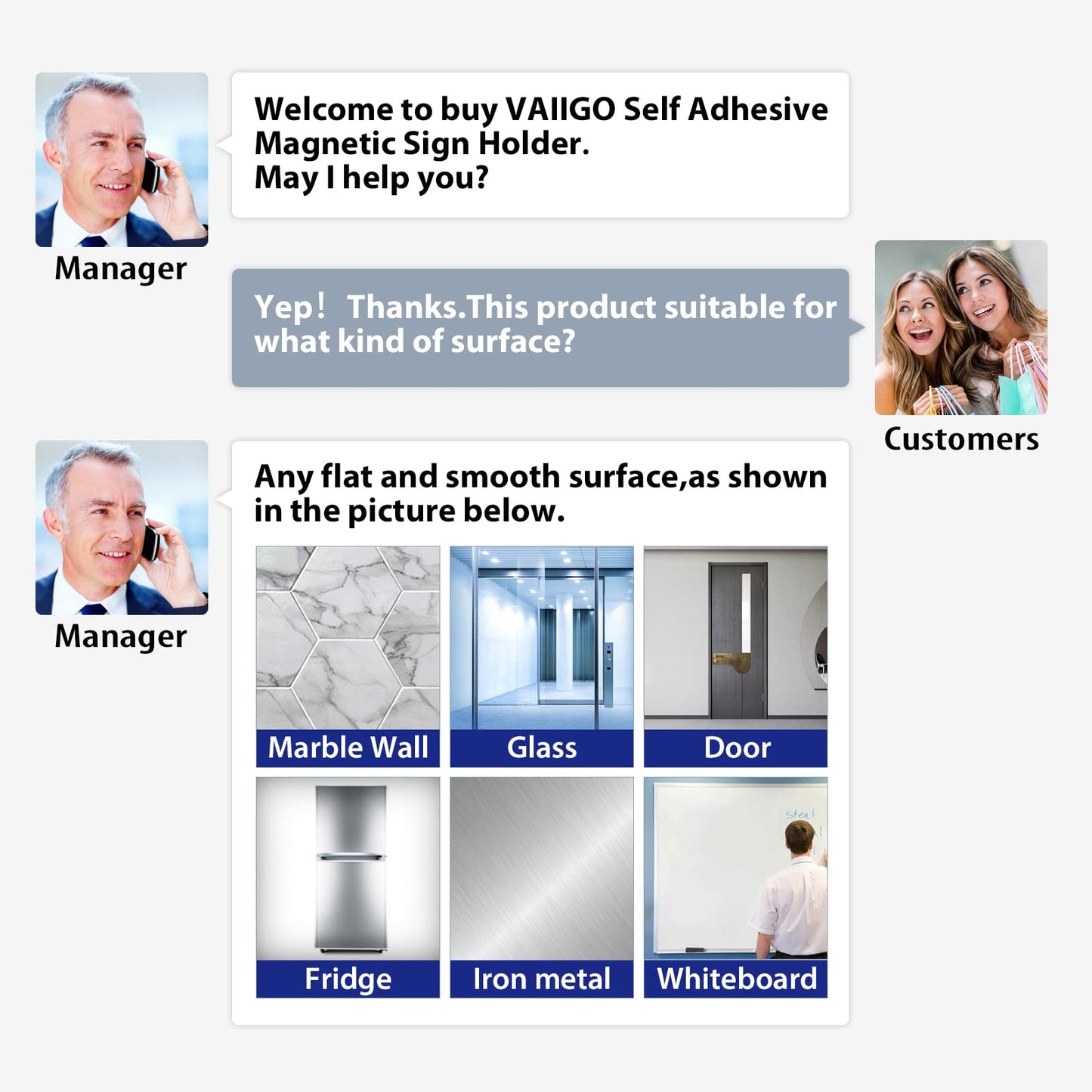 VAIIGO 11"x 17" Self Adhesive Sign Holder, Double Sided Window Display Frame with Clear PVC and Strong Magnetic for Office/Home/Store/Door/Glass/Wall (Black, 20Pack)