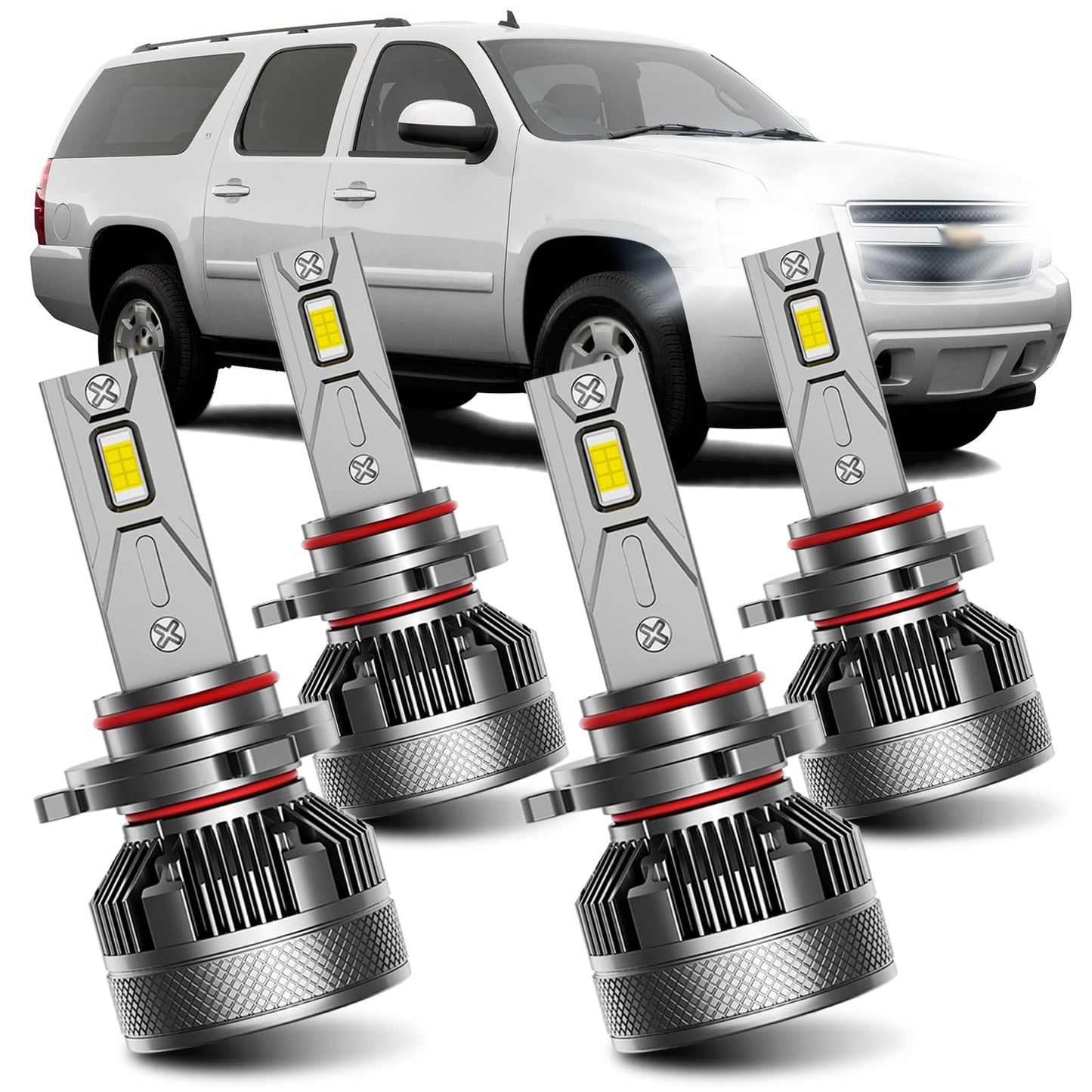 AWALITED Fits for 1995-2006 Chevy Suburban/Tahoe Lights Bulbs Combo, 6000K White Plug-and-Play Super Bright Light Bulbs, Pack of 4