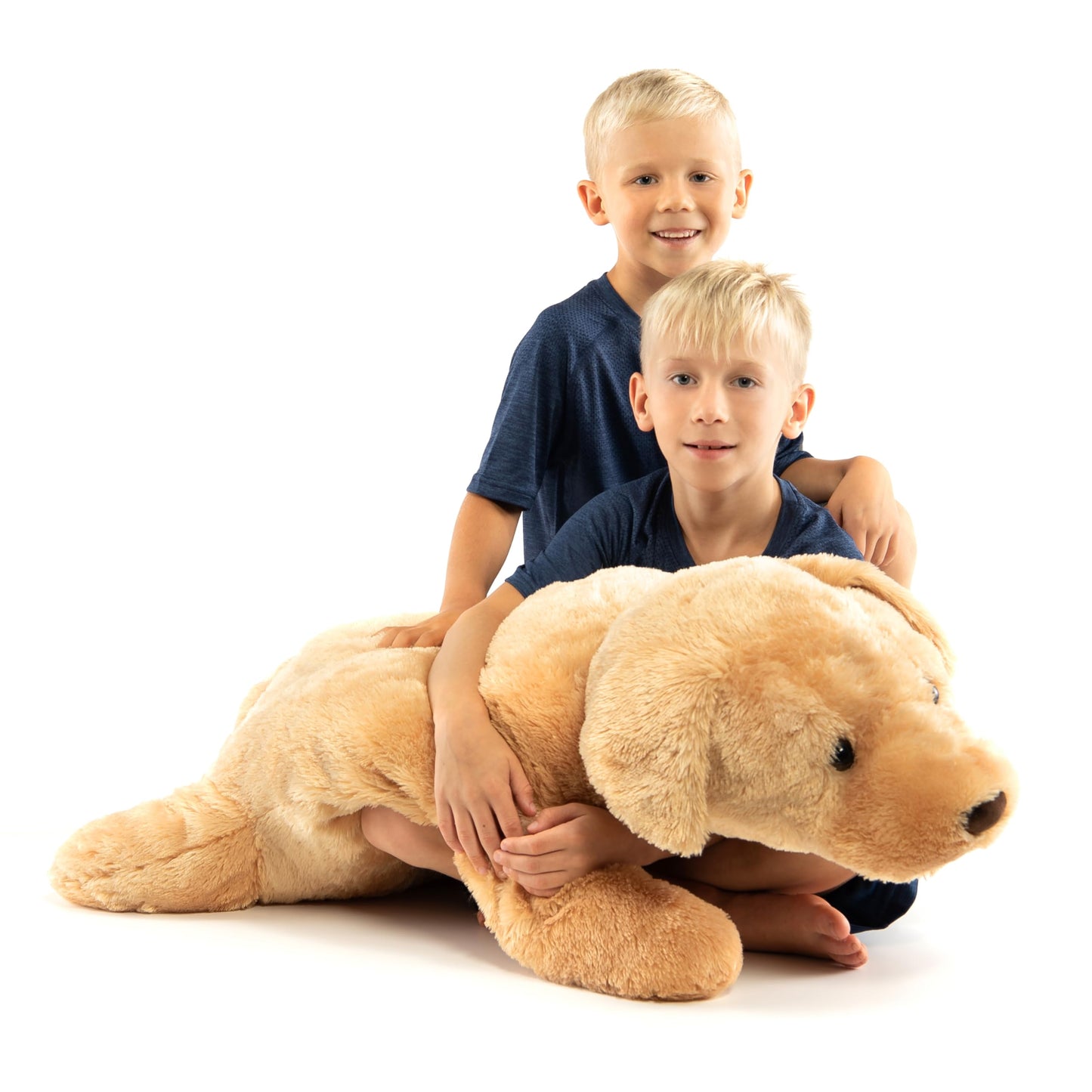 Extra Large Stuffed Dog Hugging Toy-Giant Sleeping Plush Body Pillow for Kids, Adults-Ideal for Bedroom Bed, Valentine’s Day Gift- 35 by 15 Inches Big, Brown, Fluffy and Soft-For Boys, Girls