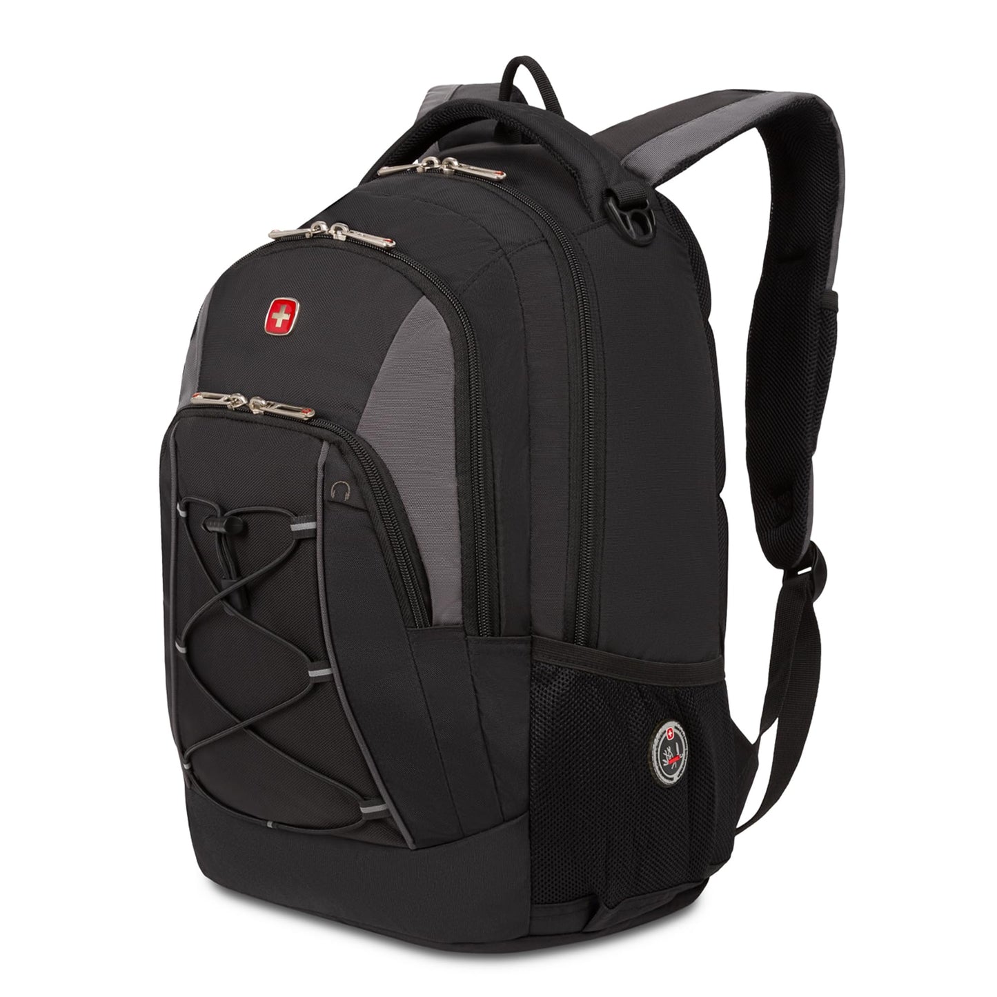 SwissGear 1186 Bungee Backpack, Black/Grey, 17-Inch