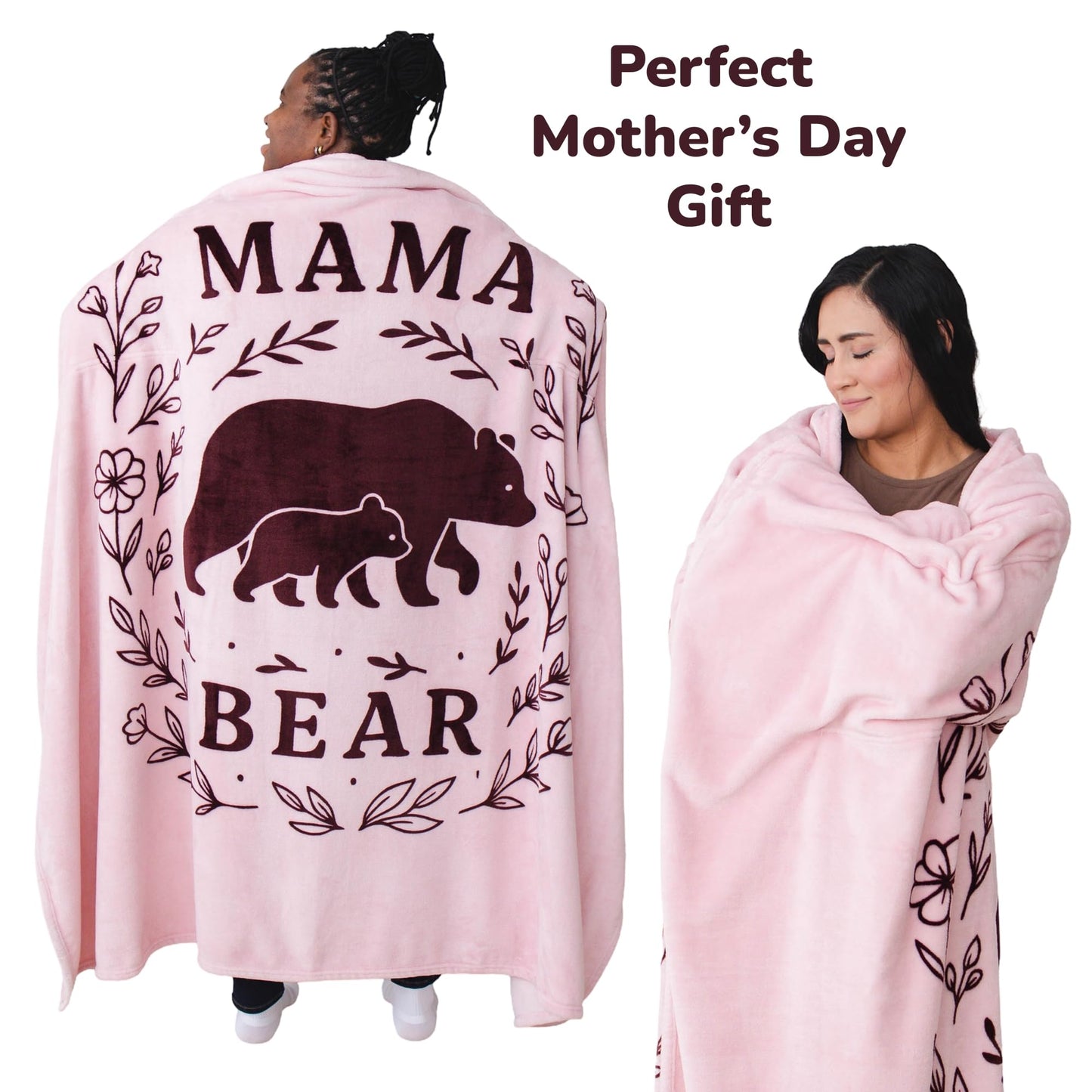 Super Blanky Wearable Blankets for Women - Cozy Mothers Day Gifts for Mom, Adult Comfy Wearable Blanket Men, College Graduation Gift for Her Girlfriend, Gifts for Wife Birthday Gift Ideas, Mama Bear