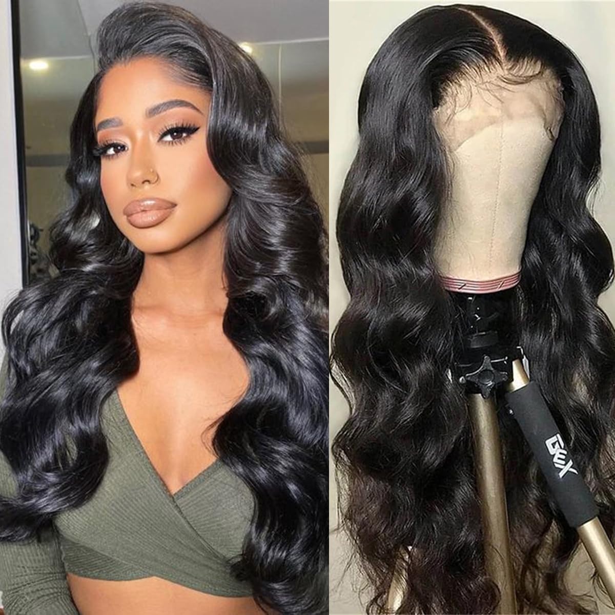 CITY GIRL Body Wave Lace Front Wigs Human Hair 13x4 hd Transparent Lace Frontal Body Wave Human Hair Wig for Women Pre Plucked 180 Density 20 Inch