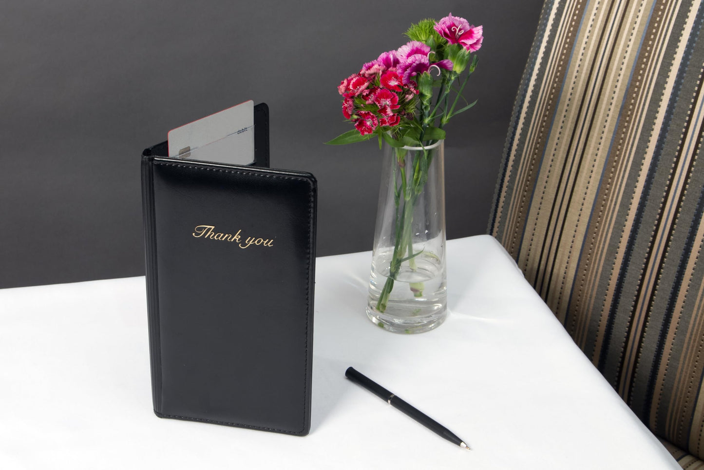 Restaurant Guest Check Presenters (20 Pack) – Premium Durable Server Book/Check Card Holder with Gold "Thank You" Imprint by NITEOUT