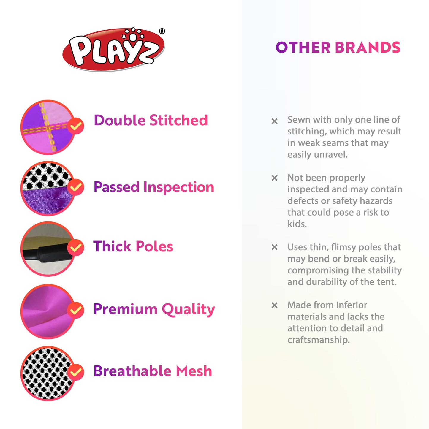 Playz 5pc Kids' Play Tents & Tunnels - Ball Pit for Toddlers, Basketball Hoop, Crawling Tubes, Pop-Up Playhouses, Baby Obstacle Course for Indoor or Outdoor Use