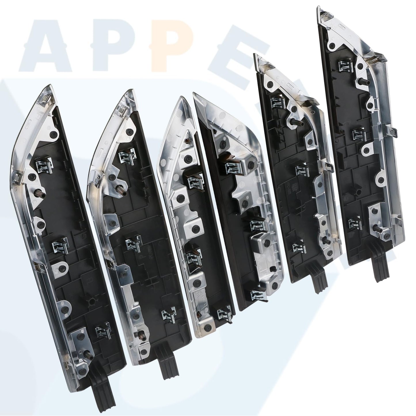 Door Trim Molding Kit Black Wood Grain 6pcs for Interior Door Panel & Center Console 84458971 Compatible with Chevy Silverado GMC Sierra Truck Door Accessories Parts