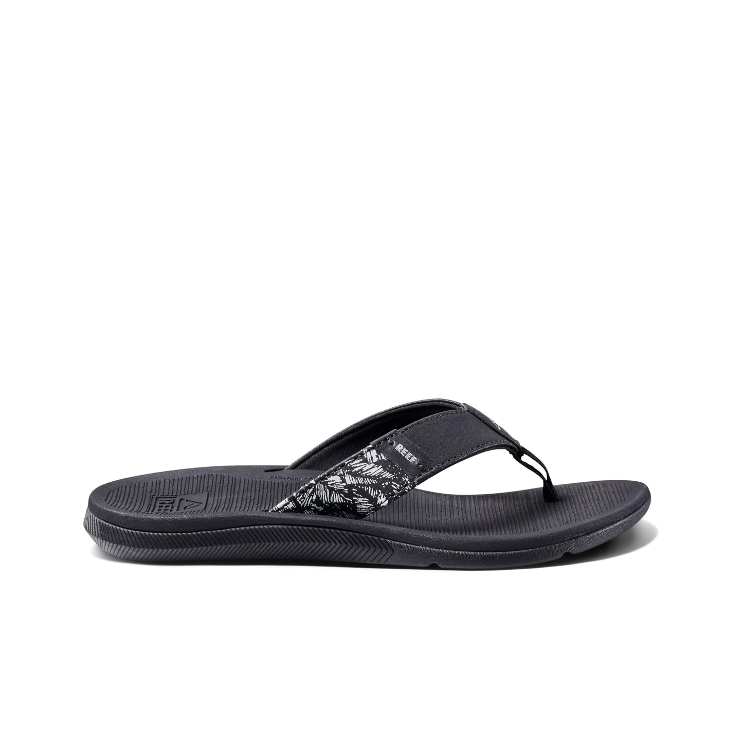 REEF Santa Ana Womens Sandal Black-White 9