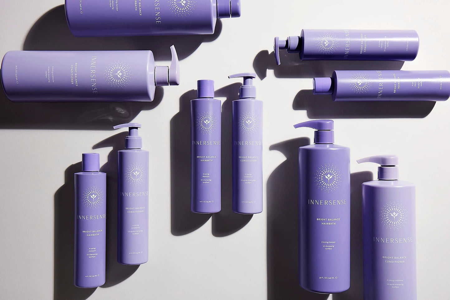 Innersense Organic Beauty - Natural Bright + Balanced Purple Toning Shampoo + Conditioner Value Duo | Non-Toxic, Cruelty-Free, Vegan Haircare (10 fl oz | 295 ml)
