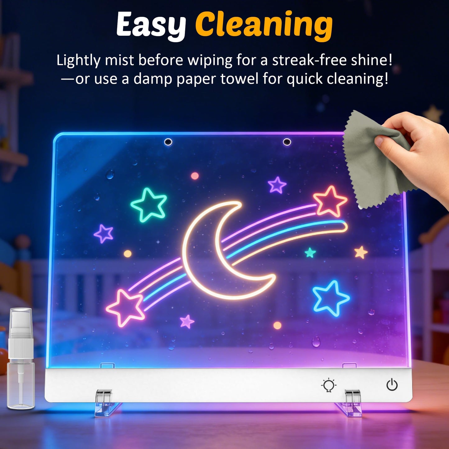 Rechargeable LED Drawing Board for Kids, 16-Inch Light Up Drawing Tablet with 7 Colors & Dimming, Arts Supplies Crafts for Kids Ages 3-8, Birthday Gifts for Girls Boys Age 5-10