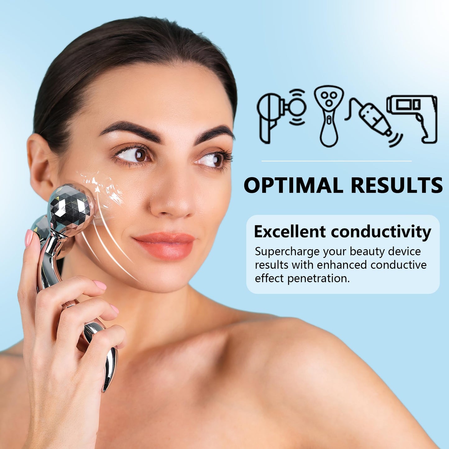 9PCS Microcurrent Conductive Gel, for Radio Frequency Facial Device, Cooling Gel for Body Laser Hair Removal, Hydrating Gel Primer with Hyaluronic Acid, Wholesale Bulk Best for Beauty Salon and Family