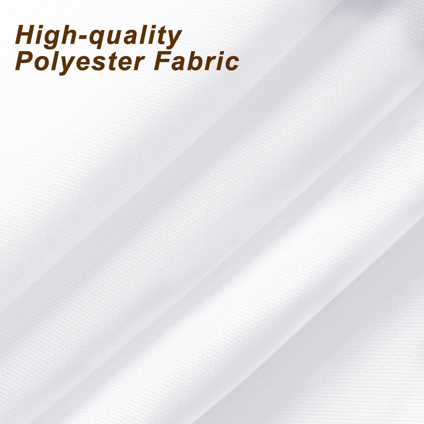 Fixwal 10 Pack White 70 x 120 Inch Rectangle Tablecloths, Reusable Heavy Duty Washable Polyester Table Covers for 6-8 Ft Tables, Wedding, Party Picnic, Camping