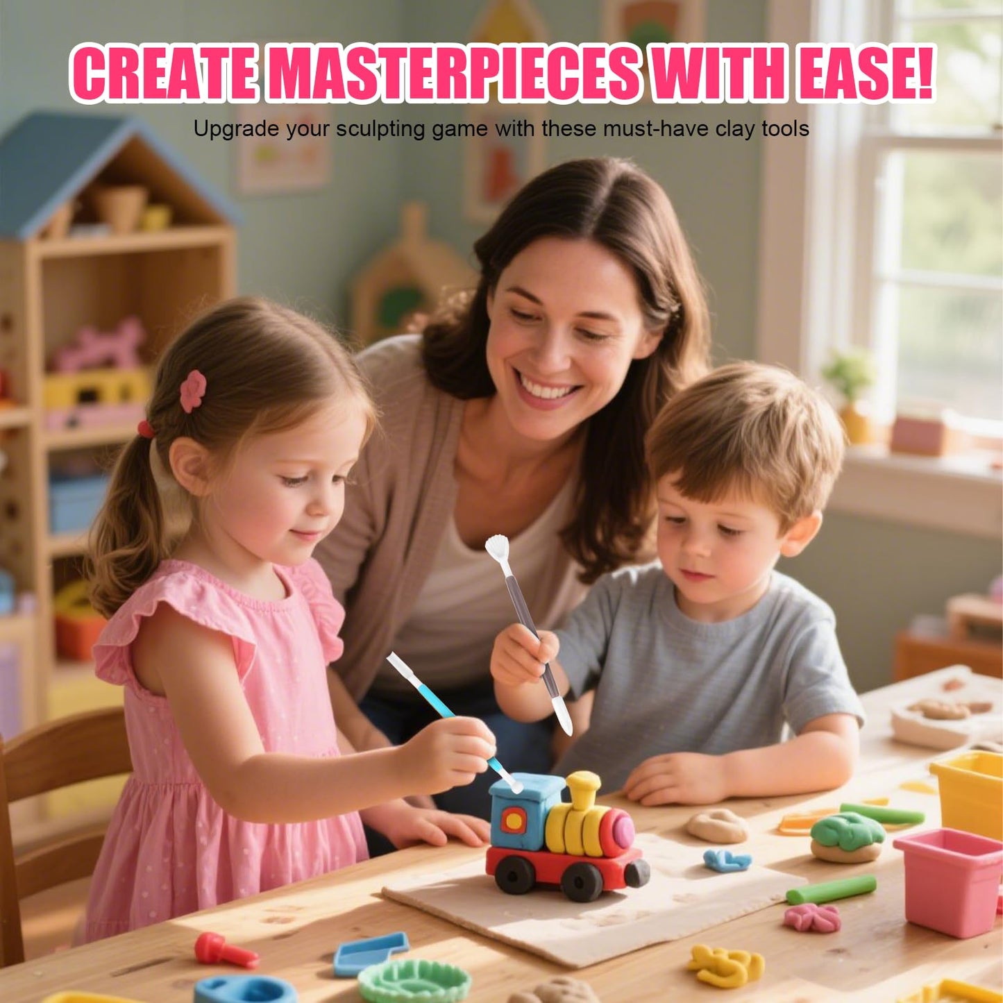Air Dry Clay for Kids 120 Packs Air Foam Clay, 100 Customized Colors, More White and Black Magic Clay, Non-Sticky Soft and Super Light Clay with Sculpting Tools, Guide, 3 Age+