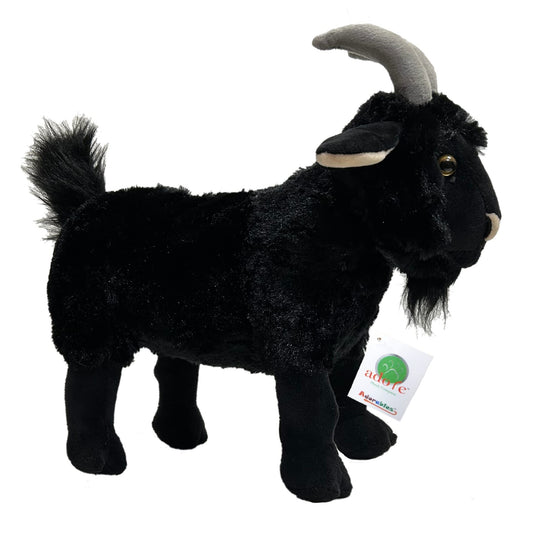 ADORE 15" Renegade the Black Goat Plush Stuffed Animal Toy