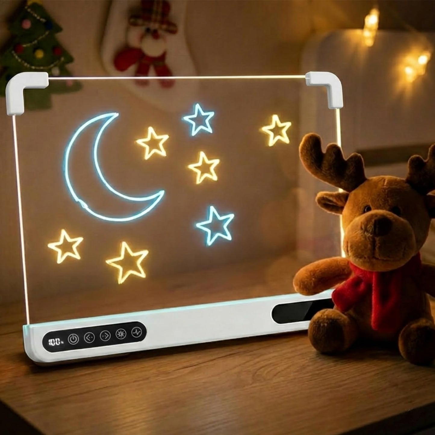 LED Light Up Drawing Board for Kids,16'' LED Note Board with Colors&Dimmable Glow,Scratch-Resistant Acrylic LED Magic Writing Board,Creative Christmas/Birthday Gift for Kids (Digital Touch Control)