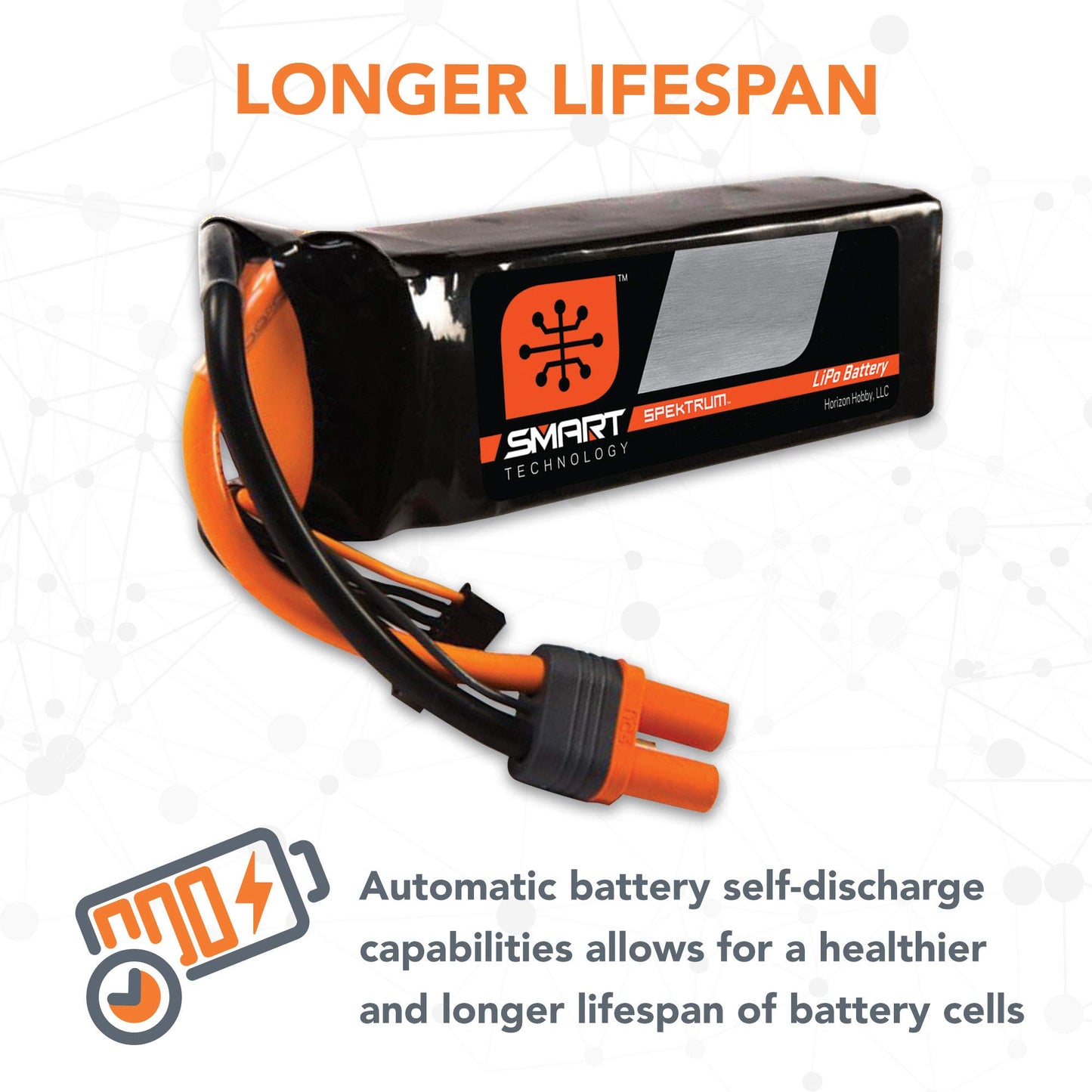 Spektrum 11.1V 1300mAh 3S 30C Smart LiPo Battery: IC3, SPMX13003S30M